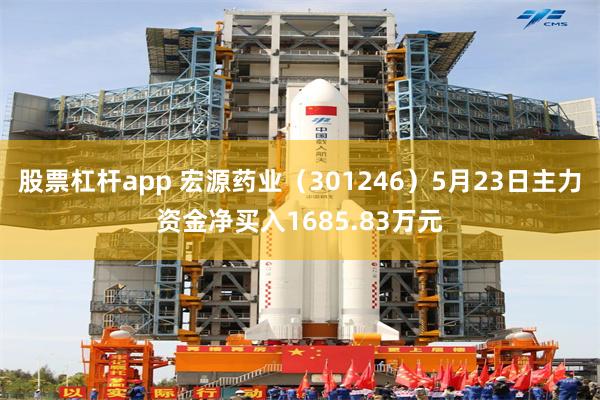 股票杠杆app 宏源药业（301246）5月23日主力资金净买入1685.83万元