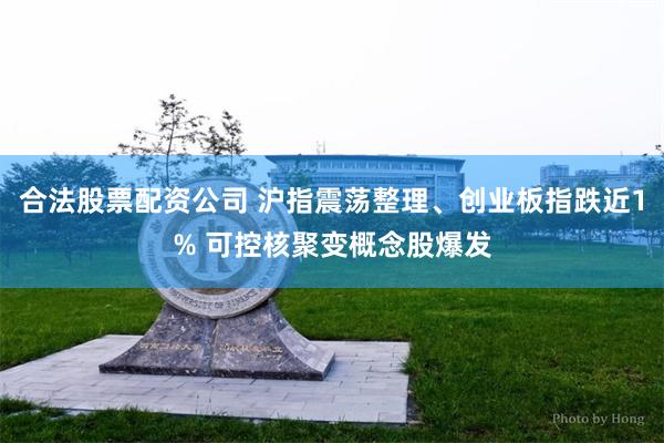 合法股票配资公司 沪指震荡整理、创业板指跌近1% 可控核聚变概念股爆发