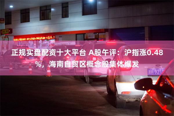 正规实盘配资十大平台 A股午评：沪指涨0.48%，海南自贸区概念股集体爆发
