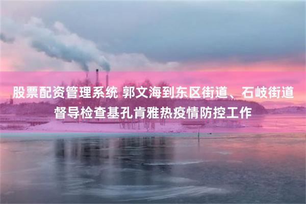 股票配资管理系统 郭文海到东区街道、石岐街道督导检查基孔肯雅热疫情防控工作