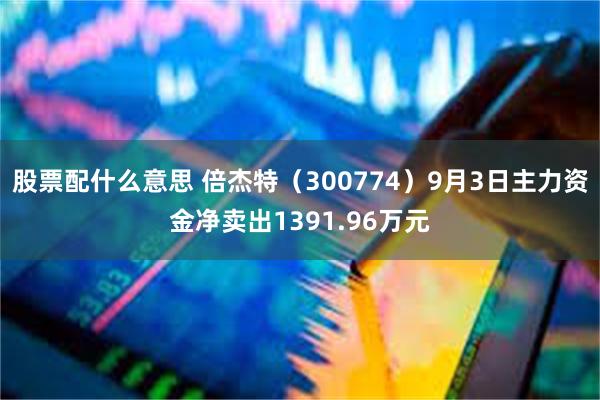 股票配什么意思 倍杰特（300774）9月3日主力资金净卖出1391.96万元