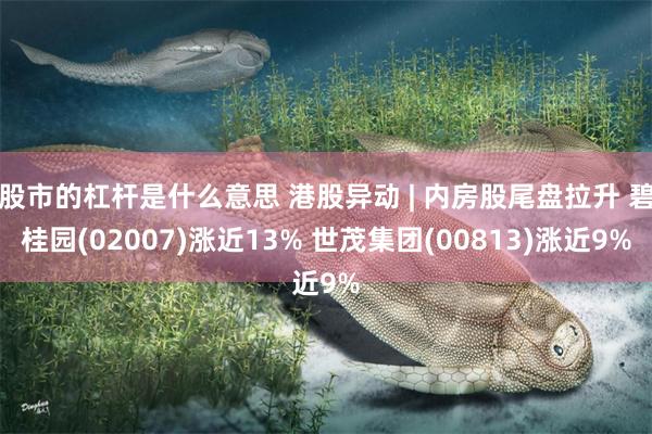 股市的杠杆是什么意思 港股异动 | 内房股尾盘拉升 碧桂园(02007)涨近13% 世茂集团(00813)涨近9%