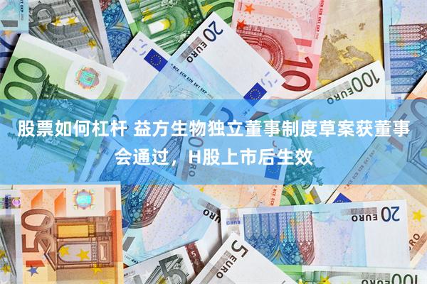 股票如何杠杆 益方生物独立董事制度草案获董事会通过，H股上市后生效