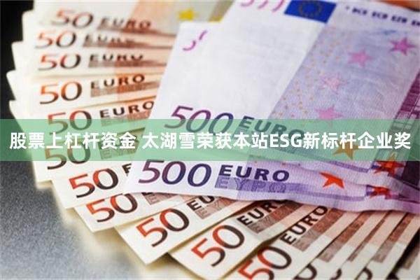 股票上杠杆资金 太湖雪荣获本站ESG新标杆企业奖