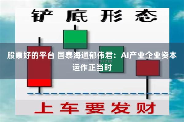股票好的平台 国泰海通郁伟君：AI产业企业资本运作正当时
