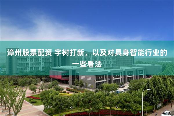 漳州股票配资 宇树打新，以及对具身智能行业的一些看法