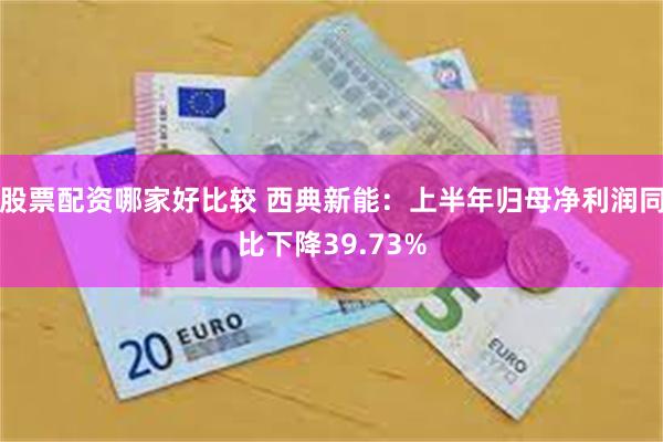 股票配资哪家好比较 西典新能：上半年归母净利润同比下降39.73%