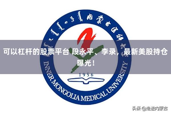 可以杠杆的股票平台 段永平、李录，最新美股持仓曝光！