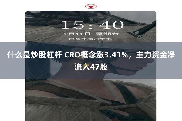 什么是炒股杠杆 CRO概念涨3.41%，主力资金净流入47股
