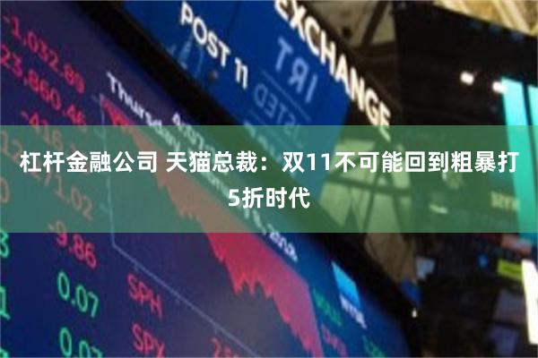 杠杆金融公司 天猫总裁：双11不可能回到粗暴打5折时代
